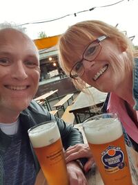 Ein Wei&szlig;bier am Rhein