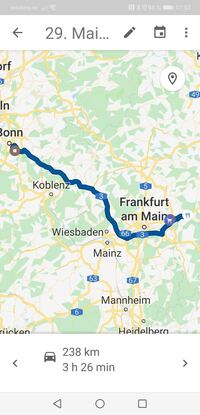 29. Mai Weiterfahrt nach Erlensee